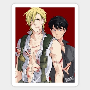 Ash and Eiji Rambo Sticker